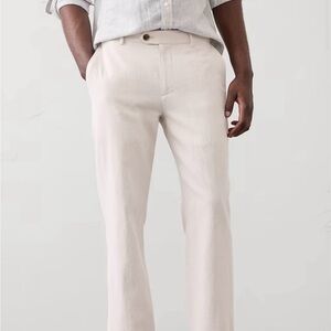 NWT - Men's Banana Republic Slim Straight Linen Trouser